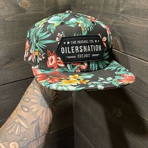 Oilersnation Oilers Floral SnapBack Hat
